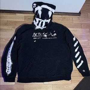 Black Graphic Hoodie